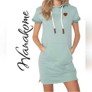 Wanakome Short Sleeve Hoodie Dress